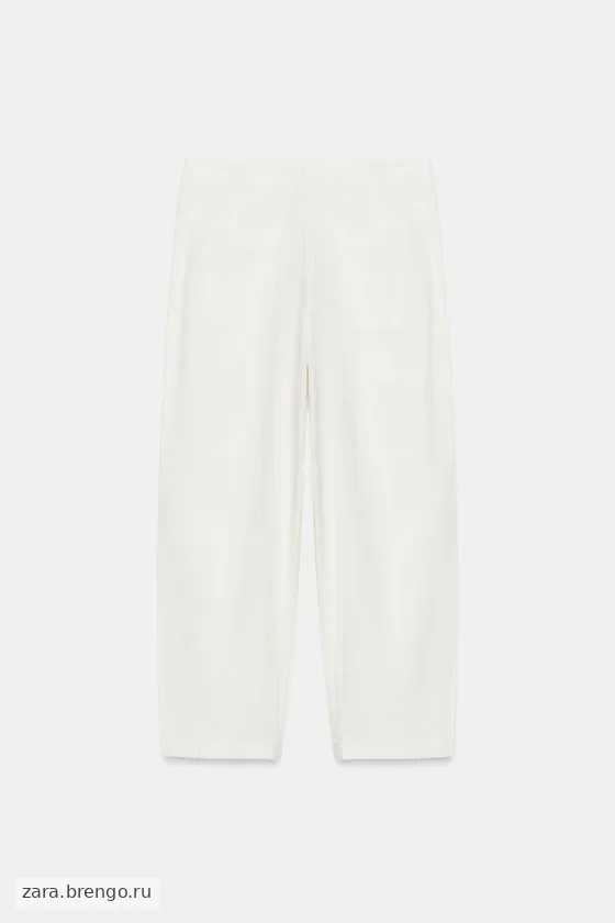 БРЮКИ ИЗ СМЕСОВОГО ЛЬНА — коллекция Zara «ZW»