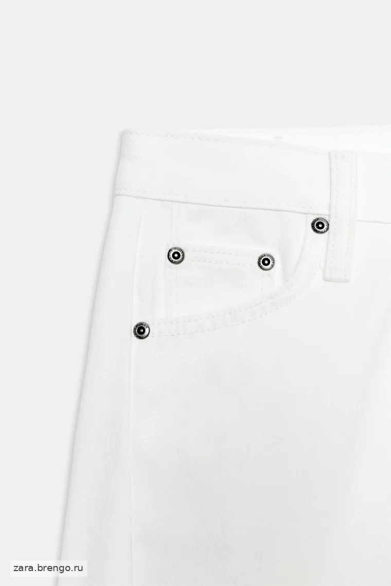 Джинсы средней посадки Zara «ZW» с укороченным свободным кроем на щиколотку