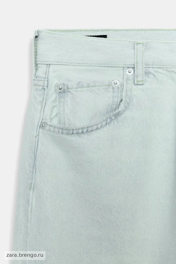 ДЖИНСЫ коллекция Zara «ZW» ПРЯМОГО КРОЯ СО СРЕДНЕЙ ПОСАДКОЙ И РВАНЫМИ ДЕТАЛЯМИ