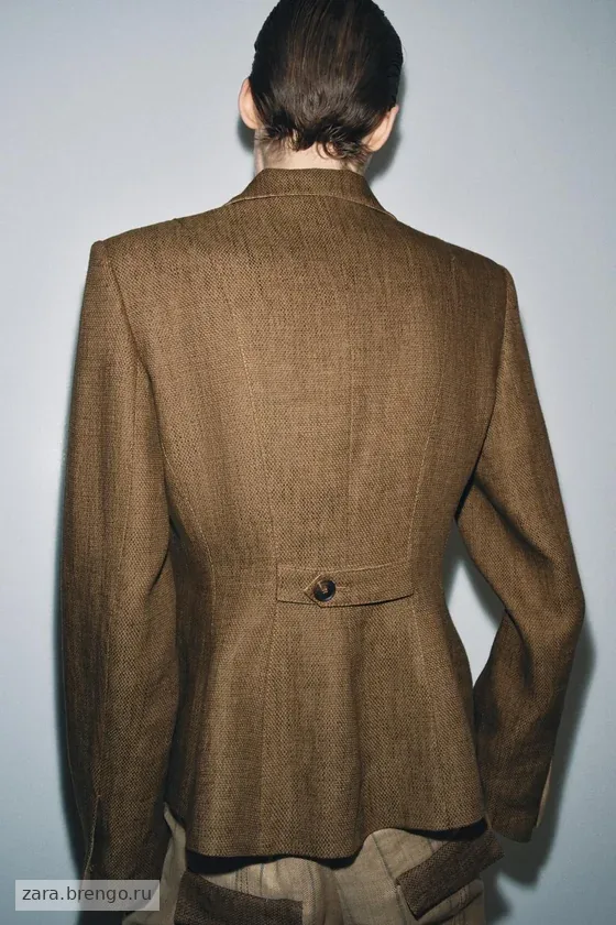 БЛЕЙЗЕР ИЗ СМЕСОВОГО ЛЬНА — коллекция Zara «ZW»