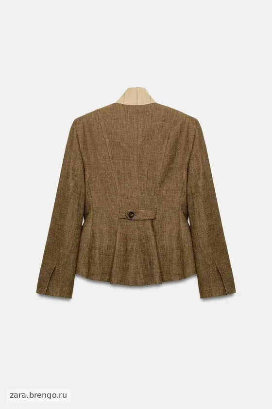 БЛЕЙЗЕР ИЗ СМЕСОВОГО ЛЬНА — коллекция Zara «ZW»