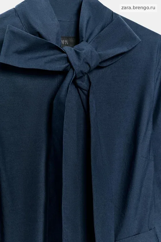 ПЛАТЬЕ ИЗ ПОПЛИНА С ЗАВЯЗКАМИ — коллекция Zara «ZW»