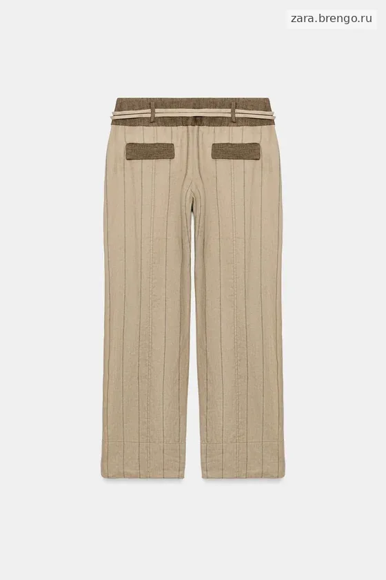 БРЮКИ ИЗ КОМБИНИРОВАННОГО ЛЬНА — коллекция Zara «ZW»