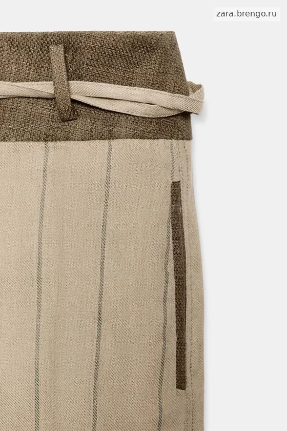 БРЮКИ ИЗ КОМБИНИРОВАННОГО ЛЬНА — коллекция Zara «ZW»