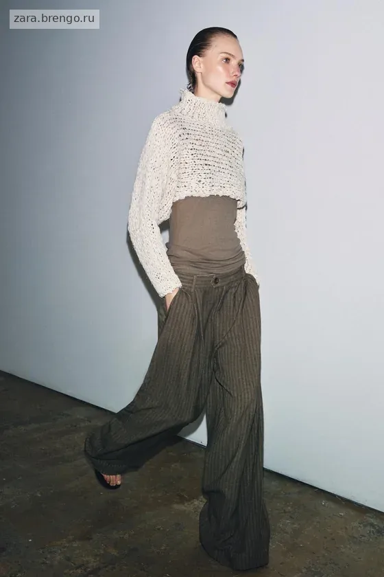 ЖАККАРДОВЫЕ БРЮКИ В ПОЛОСКУ — коллекция Zara «ZW»