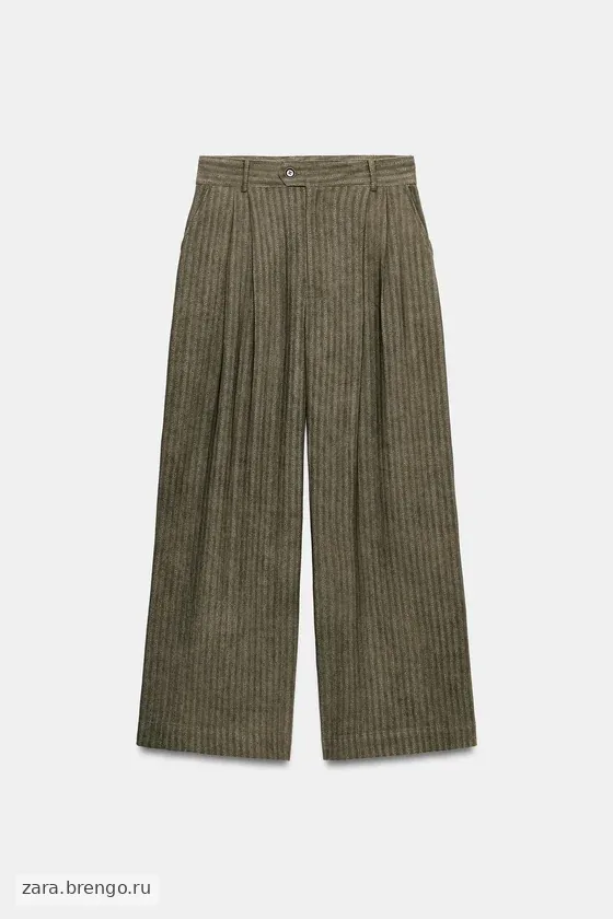 ЖАККАРДОВЫЕ БРЮКИ В ПОЛОСКУ — коллекция Zara «ZW»
