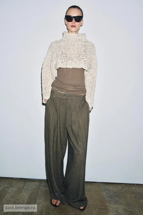 ЖАККАРДОВЫЕ БРЮКИ В ПОЛОСКУ — коллекция Zara «ZW»