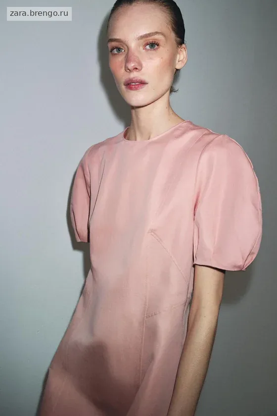 ПЛАТЬЕ МИДИ ИЗ ЛЬНА — коллекция Zara «ZW»