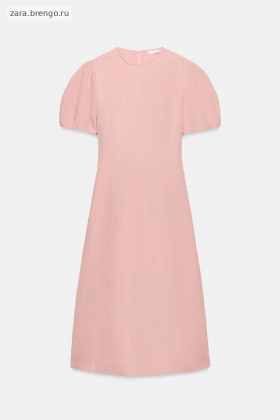 ПЛАТЬЕ МИДИ ИЗ ЛЬНА — коллекция Zara «ZW»