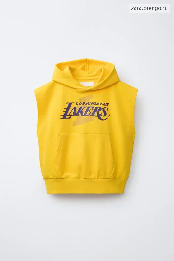 ТОЛСТОВКА-ЖИЛЕТ С КАПЮШОНОМ NBA — LOS ANGELES LAKERS