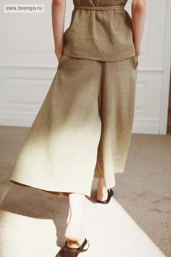 ШИРОКИЕ БРЮКИ ИЗ ЛЬНА — коллекция Zara «ZW»