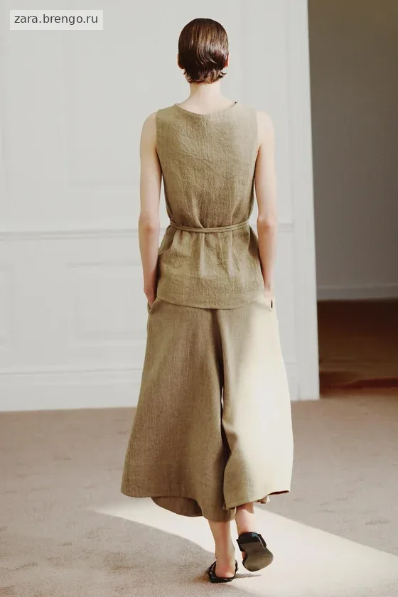 ШИРОКИЕ БРЮКИ ИЗ ЛЬНА — коллекция Zara «ZW»