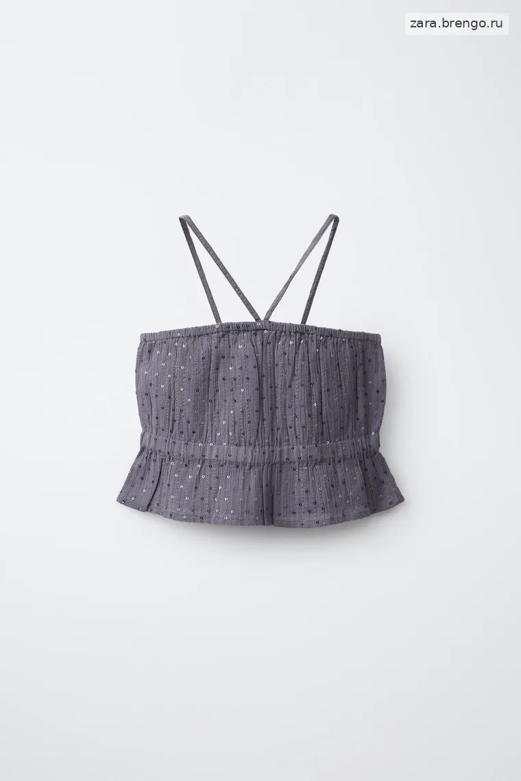 Топ с пайетками на шею