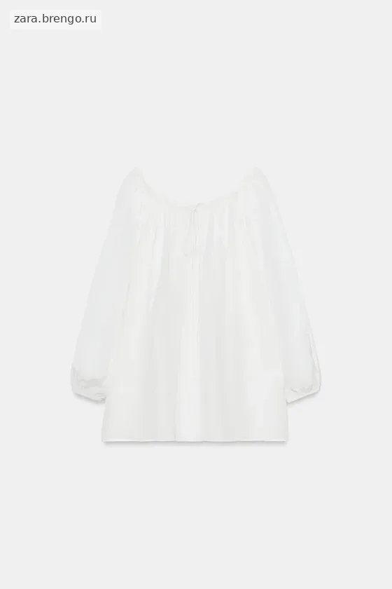 БЛУЗА ИЗ ЛЬНА — коллекция Zara «ZW»