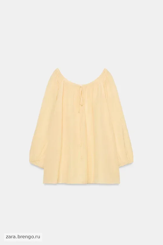 БЛУЗА ИЗ ЛЬНА — коллекция Zara «ZW»
