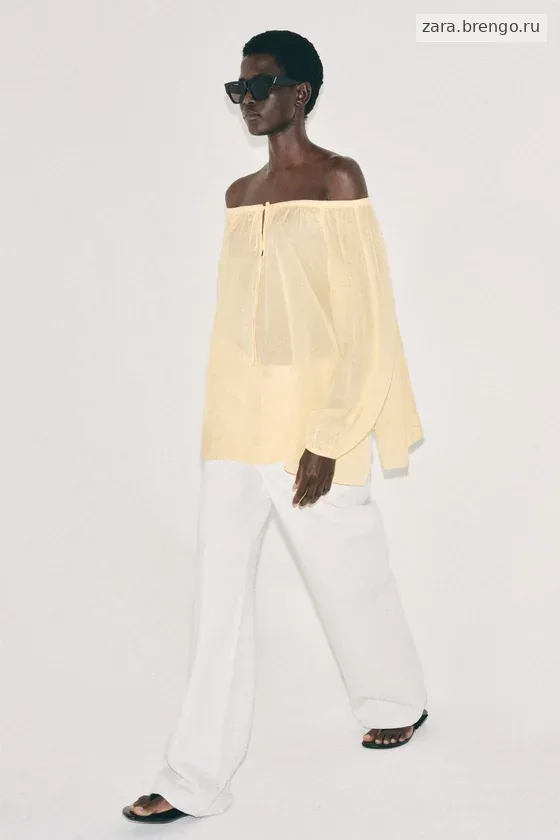БЛУЗА ИЗ ЛЬНА — коллекция Zara «ZW»