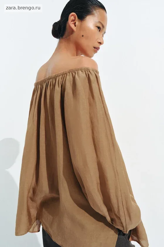 БЛУЗА ИЗ ЛЬНА — коллекция Zara «ZW»
