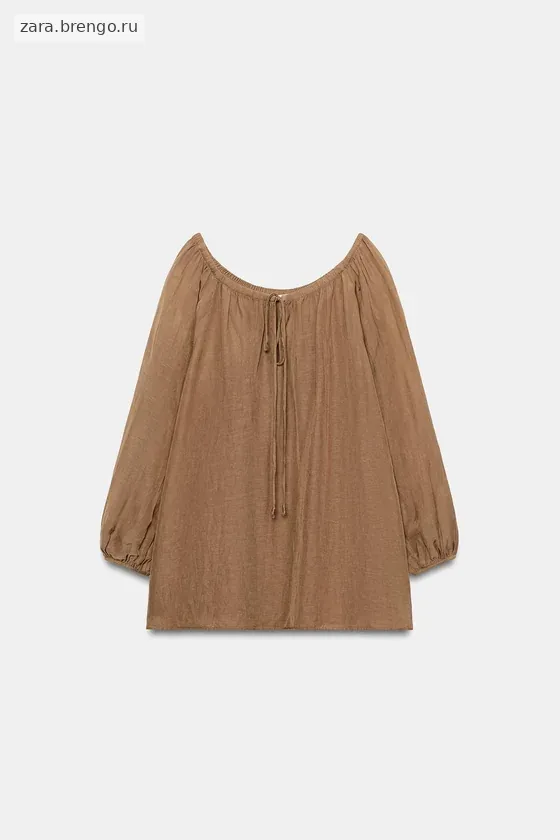 БЛУЗА ИЗ ЛЬНА — коллекция Zara «ZW»