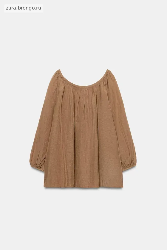 БЛУЗА ИЗ ЛЬНА — коллекция Zara «ZW»