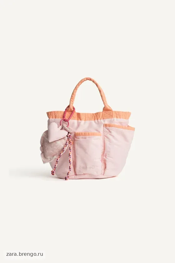 Хлопковая сумка с большим карманом zara