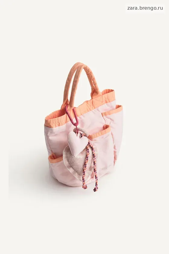 Хлопковая сумка с большим карманом zara
