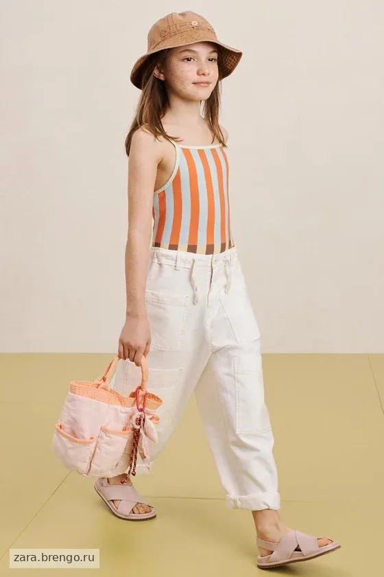 Хлопковая сумка с большим карманом zara