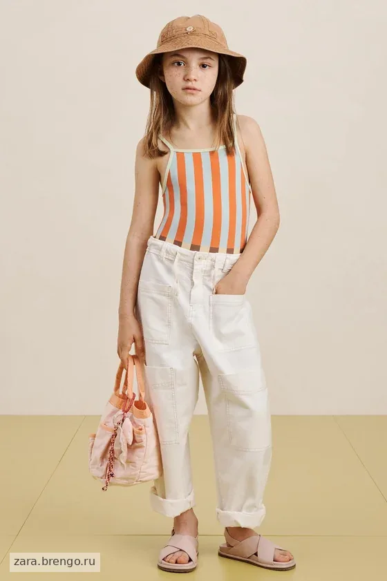 Хлопковая сумка с большим карманом zara