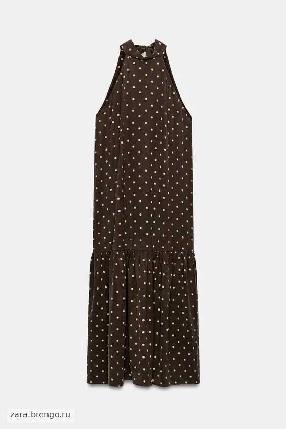 ПЛАТЬЕ ХАЛТЕР В ГОРОШЕК — коллекция Zara «ZW»