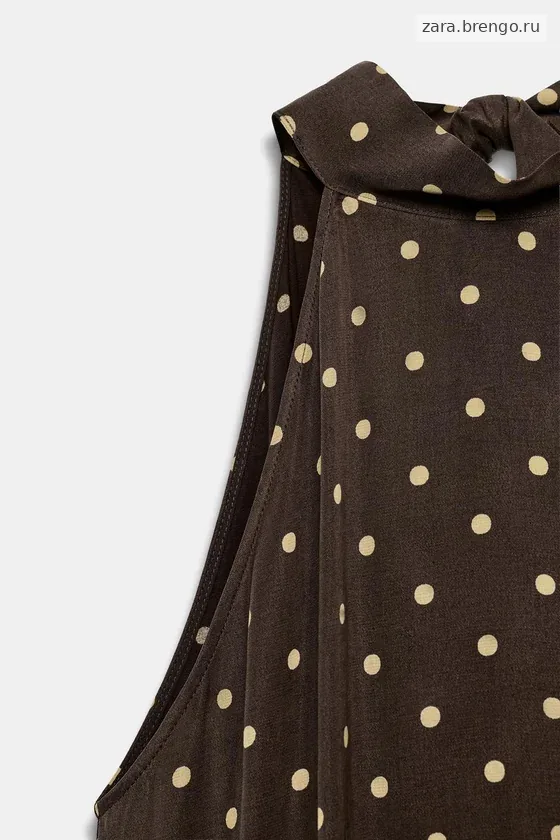 ПЛАТЬЕ ХАЛТЕР В ГОРОШЕК — коллекция Zara «ZW»