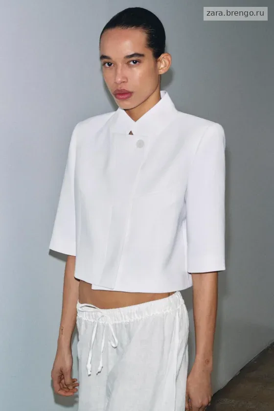 УКОРОЧЕННЫЙ БЛЕЙЗЕР С КОРОТКИМИ РУКАВАМИ — коллекция Zara «ZW»