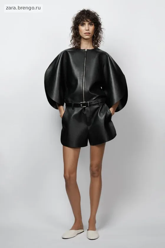 Эксклюзивный кожаный топ Zara «ZW» Лимитированная коллекция