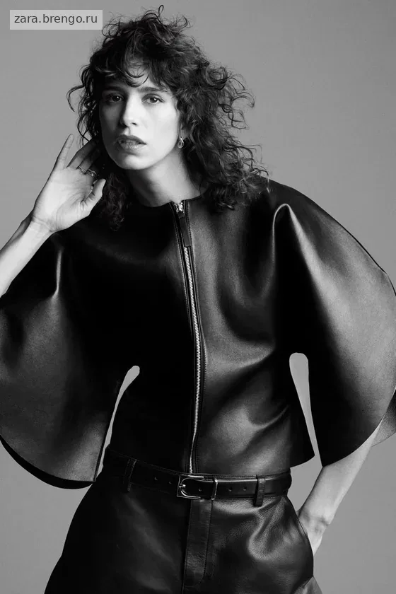Эксклюзивный кожаный топ Zara «ZW» Лимитированная коллекция