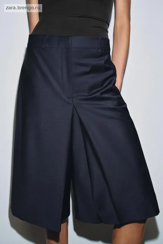 ДЛИННЫЕ ШОРТЫ ИЗ СМЕСОВОЙ ШЕРСТИ — коллекция Zara «ZW»