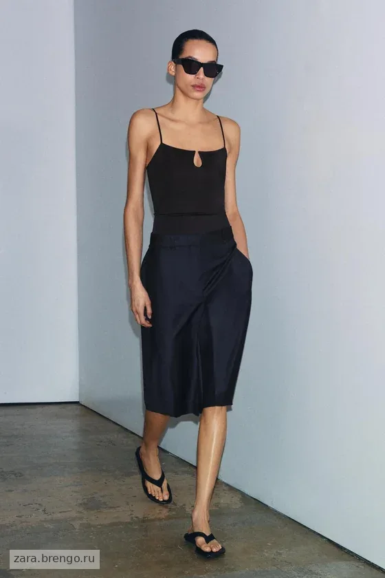 ДЛИННЫЕ ШОРТЫ ИЗ СМЕСОВОЙ ШЕРСТИ — коллекция Zara «ZW»