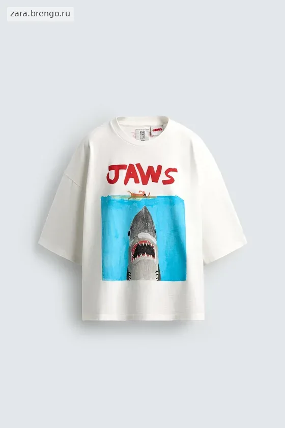 ФУТБОЛКА С ИЛЛЮСТРАЦИЕЙ JAWS ©UCS LLC AND AMBLINX DYLAN´S T-SHIRT CLUB X ZARA