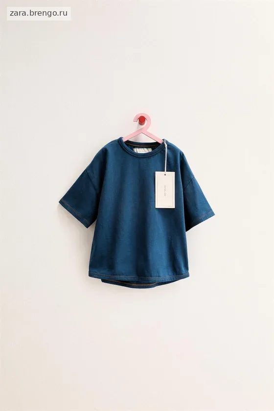 Zara «Timeless» - ОДНОТОННАЯ ХЛОПКОВАЯ ФУТБОЛКА