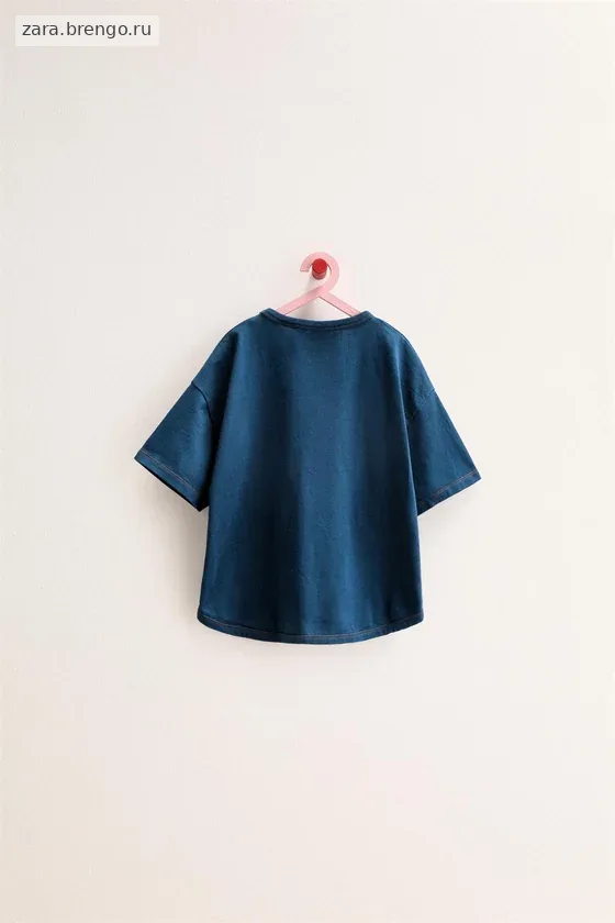 Zara «Timeless» - ОДНОТОННАЯ ХЛОПКОВАЯ ФУТБОЛКА