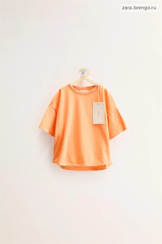 Zara «Timeless» - ОДНОТОННАЯ ХЛОПКОВАЯ ФУТБОЛКА
