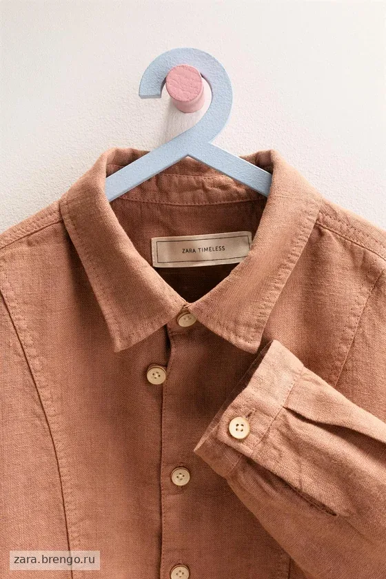 Zara «Timeless» — КУРТКА-РУБАШКА ИЗ 100% ЛЬНА