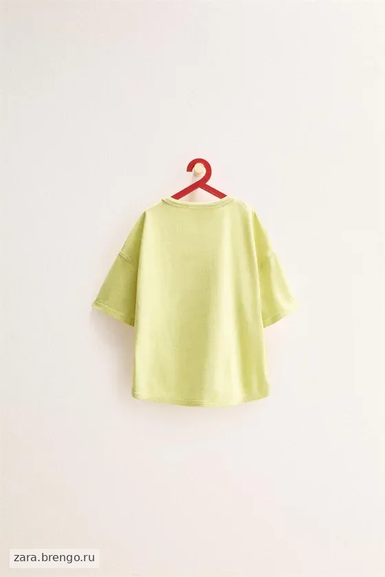 Zara «Timeless» - ОДНОТОННАЯ ХЛОПКОВАЯ ФУТБОЛКА