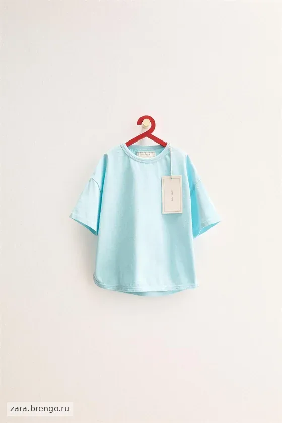 Zara «Timeless» - ОДНОТОННАЯ ХЛОПКОВАЯ ФУТБОЛКА