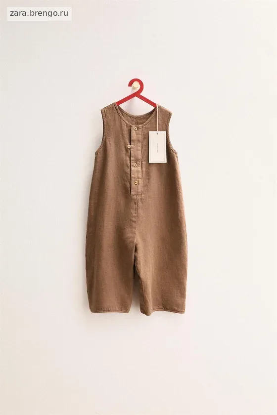 Zara «Timeless» - ДЛИННЫЙ КОМБИНЕЗОН ИЗ 100% ЛЬНА