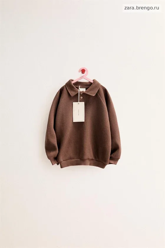 Zara «Timeless» - ТОЛСТОВКА-ПОЛО В РУБЧИК