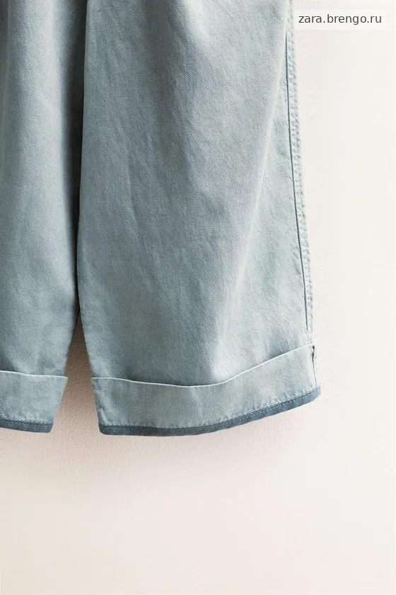 БРЮКИ Zara «Timeless» ИЗ ЛЬНА С КОНТРАСТНЫМ КРАЕМ