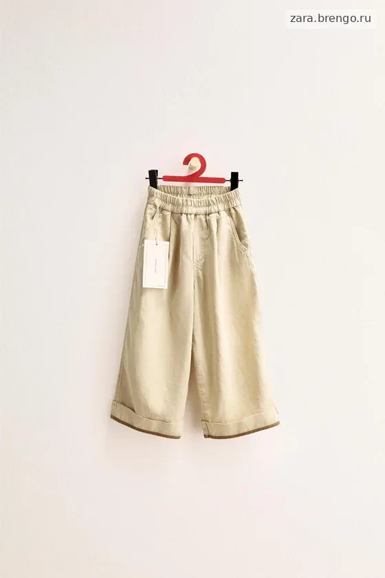 БРЮКИ Zara «Timeless» ИЗ ЛЬНА С КОНТРАСТНОЙ ОТДЕЛКОЙ