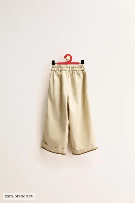 БРЮКИ Zara «Timeless» ИЗ ЛЬНА С КОНТРАСТНОЙ ОТДЕЛКОЙ