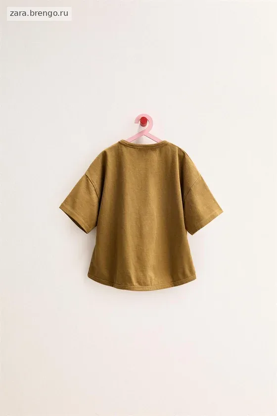 Zara «Timeless» - ОДНОТОННАЯ ХЛОПКОВАЯ ФУТБОЛКА