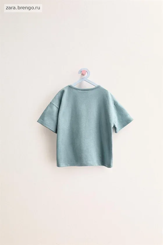 Zara «Timeless» - ОДНОТОННАЯ ФУТБОЛКА ИЗ ХЛОПКА И ЛЬНА