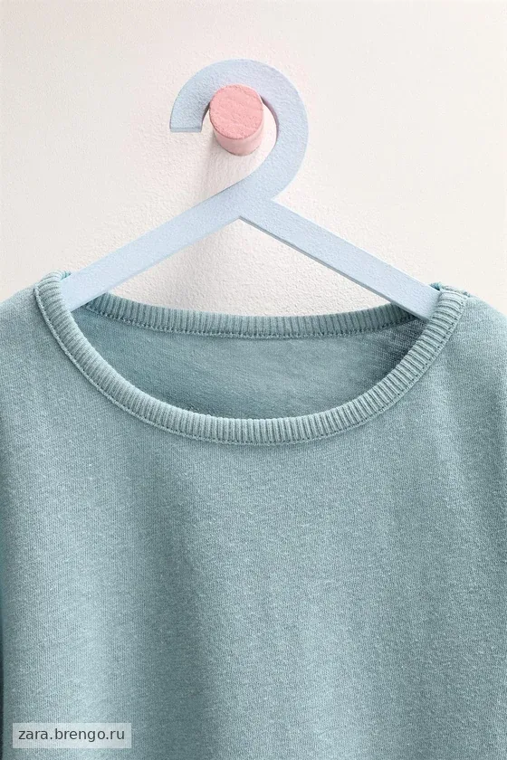 Zara «Timeless» - ОДНОТОННАЯ ФУТБОЛКА ИЗ ХЛОПКА И ЛЬНА