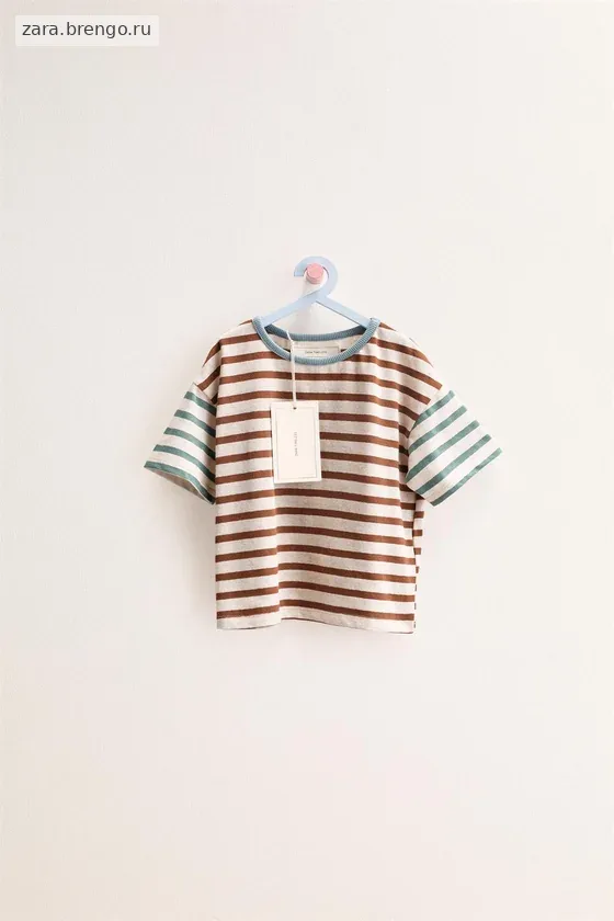 Zara «Timeless» - ФУТБОЛКА В ПОЛОСКУ ИЗ ХЛОПКА И ЛЬНА